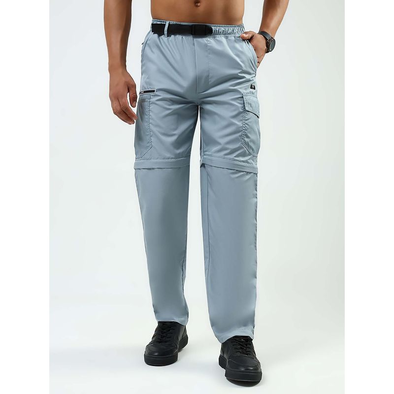 Monte Carlo Men Solid Grey Cargo (L)