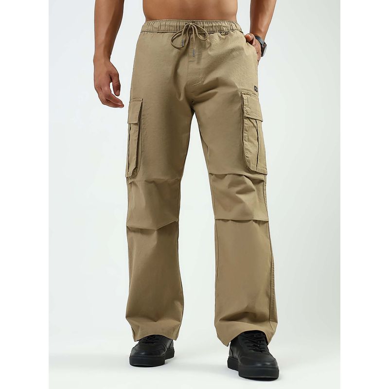 Monte Carlo Men Solid Khaki Cargo (M)
