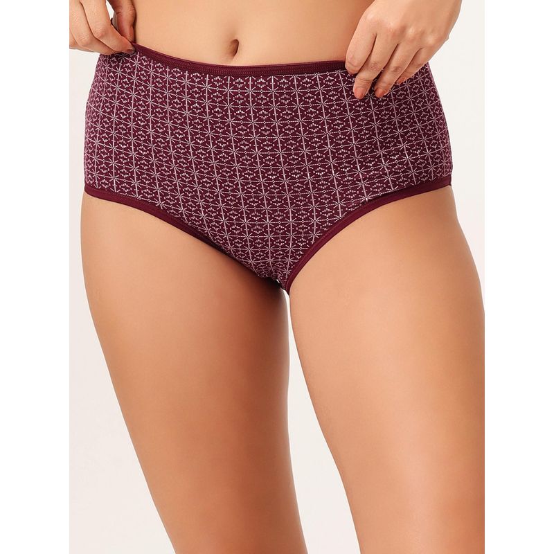 Clovia High-Waist Geometric Print Hipster Panty (L)