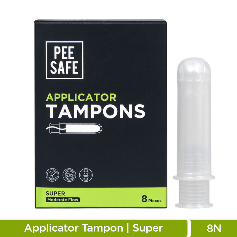 Pee Safe Tampon With Applicator Super Moderate Flow
