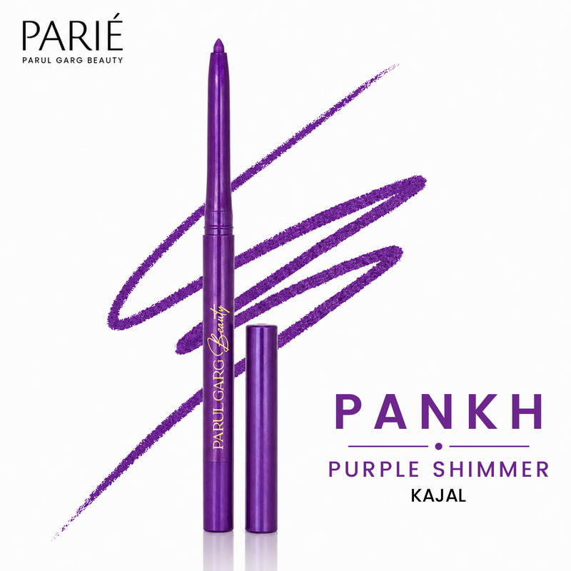 Parul Garg Beauty Bold Define Shimmer Kajal, Smudge-Proof | Pankh Radiant Purple