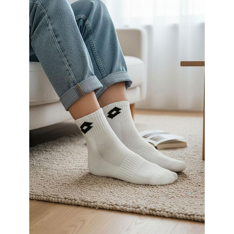 LOTTO Unisex Play Socks 1.0 - White (Pack of 3) (L)