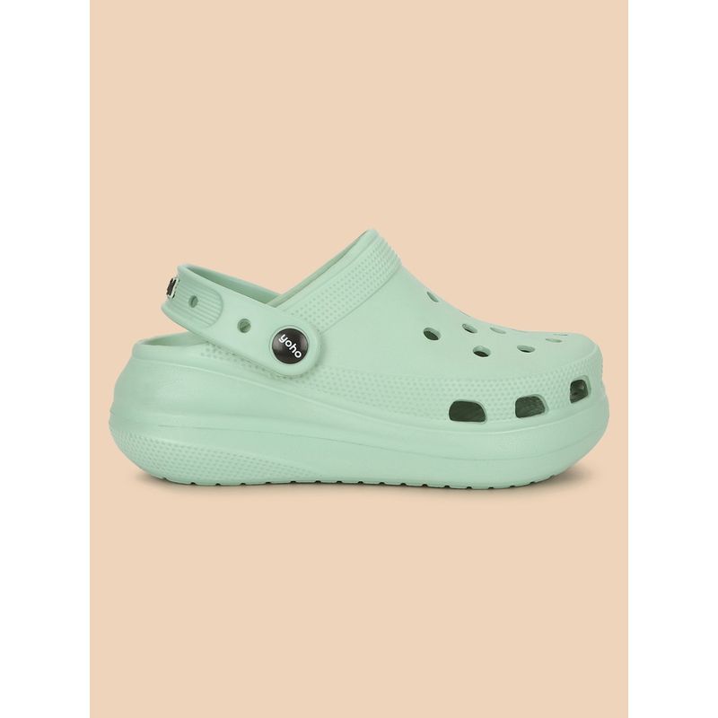 Yoho Green High Heel Clogs for Women (UK 6)