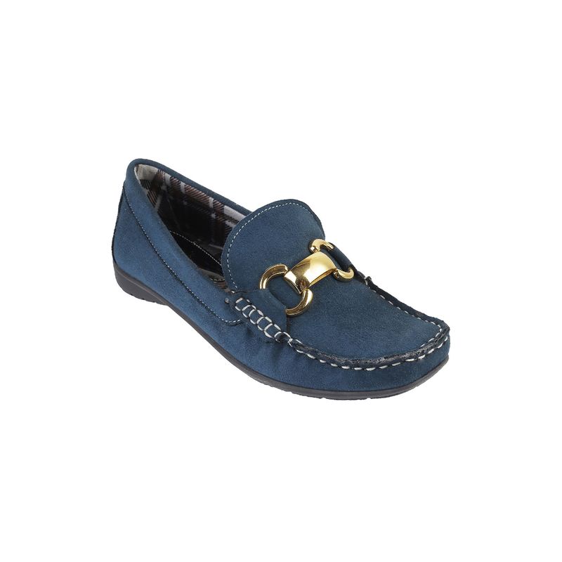 CATWALK solid metal accent blue loafers (UK 9)