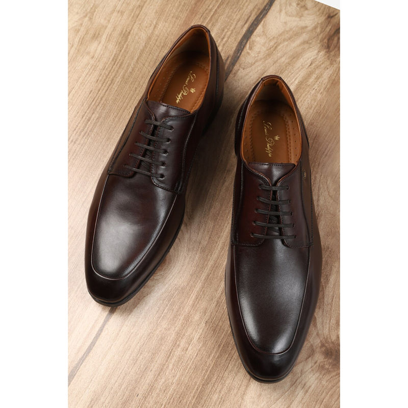 Louis Philippe Men Brown Leather Lace Up Oxford Shoes (UK 11)