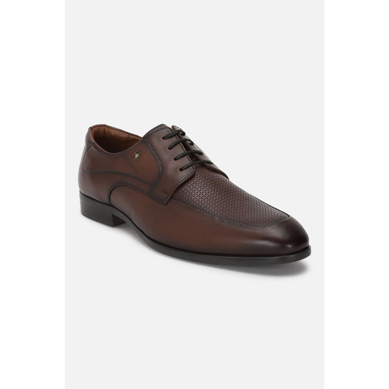 Louis Philippe Men Brown Leather Lace Up Oxford Shoes (UK 9)