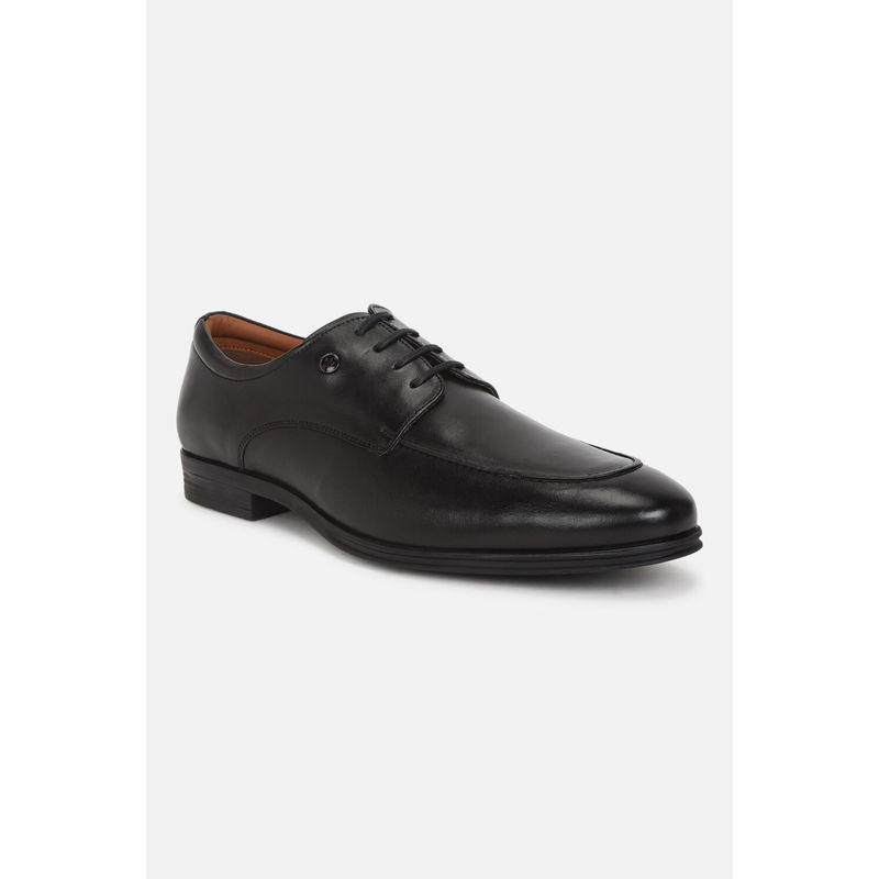 Louis Philippe Men Black Leather Lace Up Oxford Shoes (UK 6)
