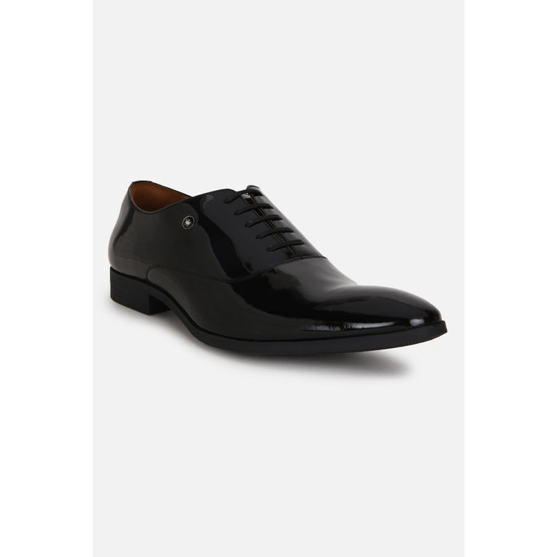 Louis Philippe Men Black Leather Casual Oxford Shoes (UK 8)