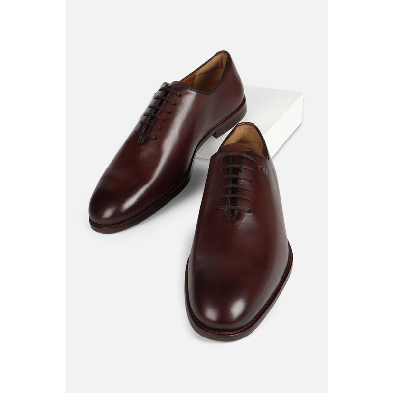 Louis Philippe Men Brown Leather Lace Up Oxford Shoes (UK 7)