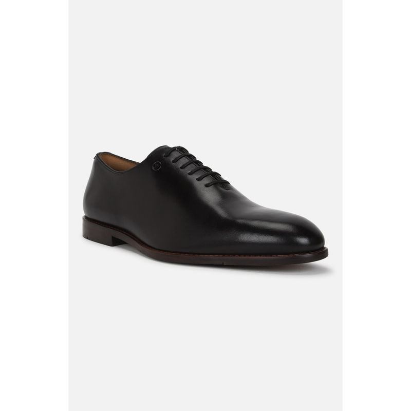 Louis Philippe Men Black Leather Lace Up Oxford Shoes (UK 6)