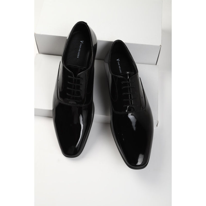 Van Heusen Men Black Lace Up Oxford Shoes (UK 8)