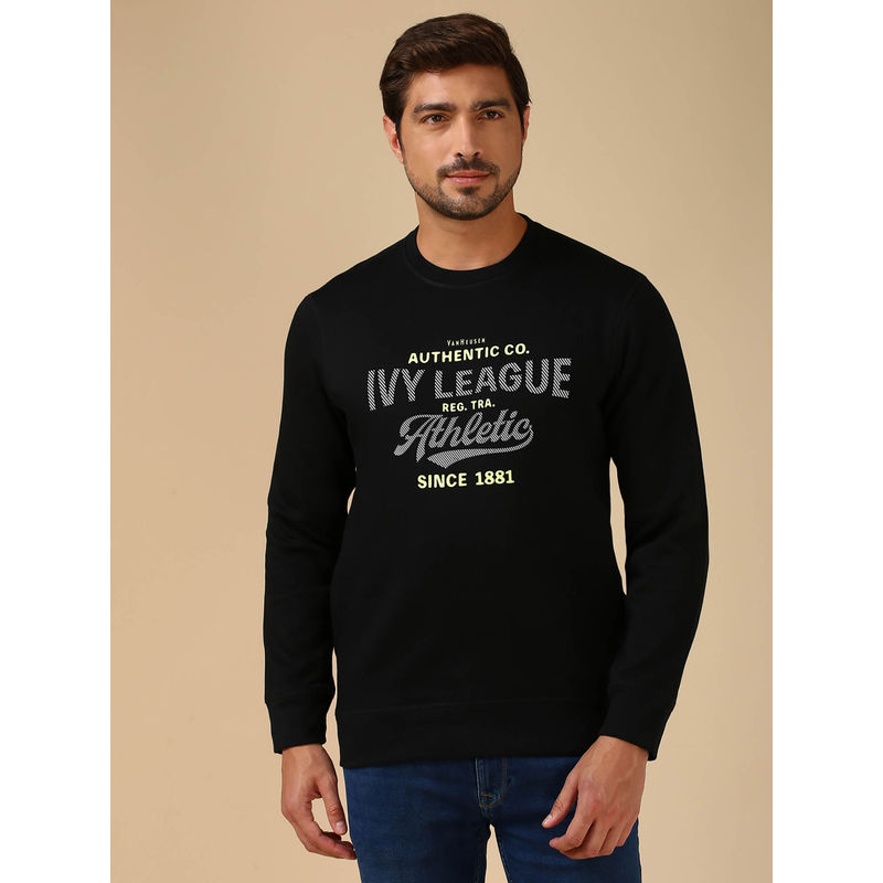Van Heusen Men Crew Neck & Long Sleeve Sweatshirt - Black (S)