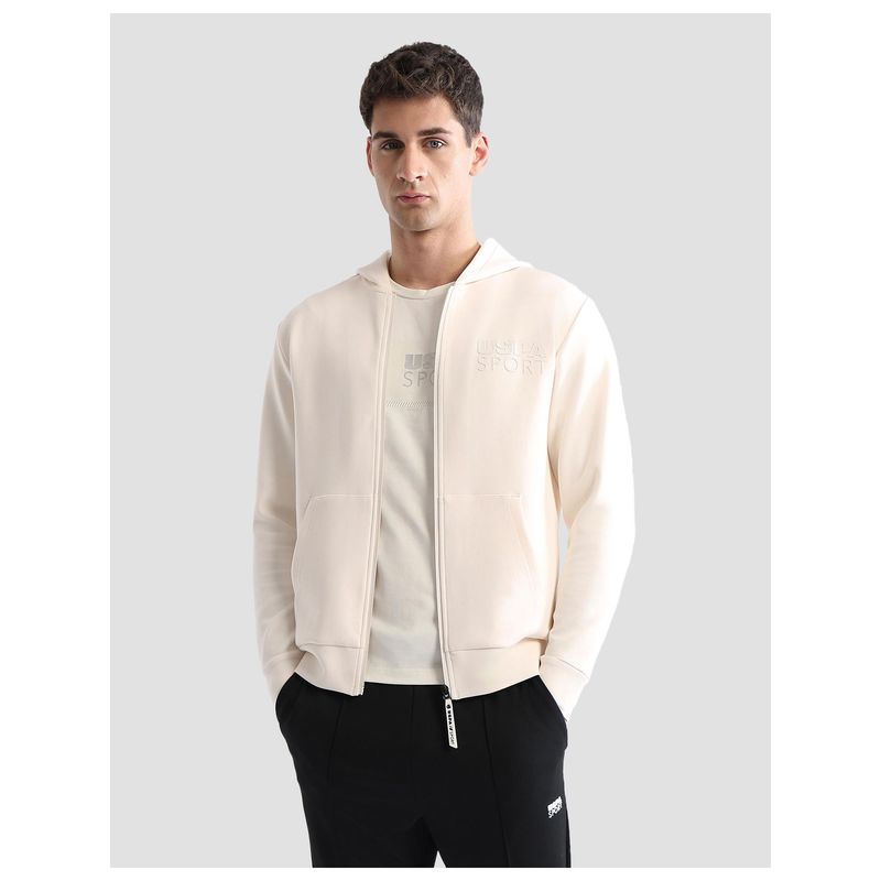 U.S. POLO ASSN. Mens Solid Slim Fit Jacket - White (S)