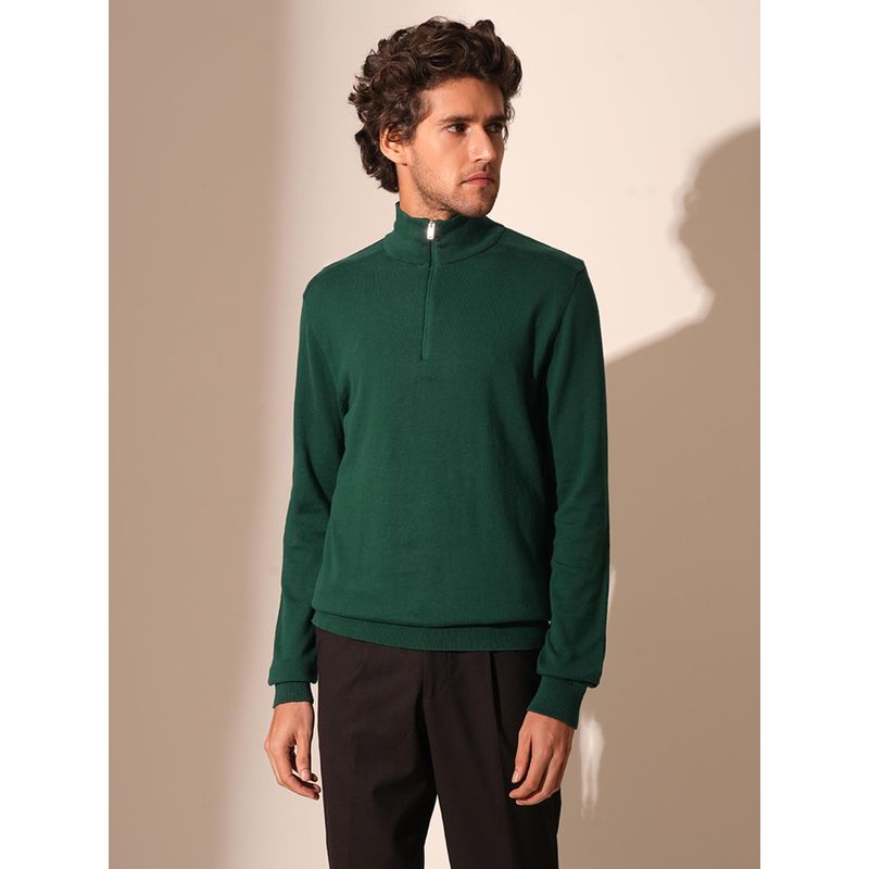 Selected Green Half-Zip Sweater (S)