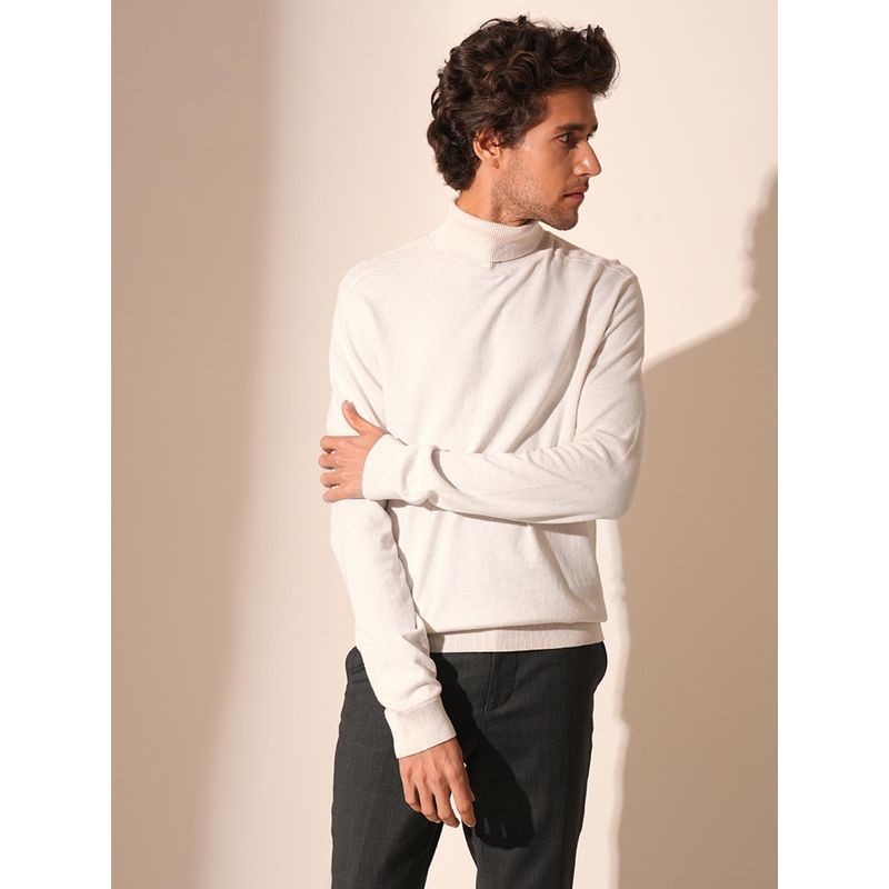 Selected White Roll Neck Sweater (XL)