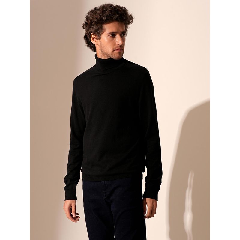 Selected Black Roll Neck Sweater (XL)