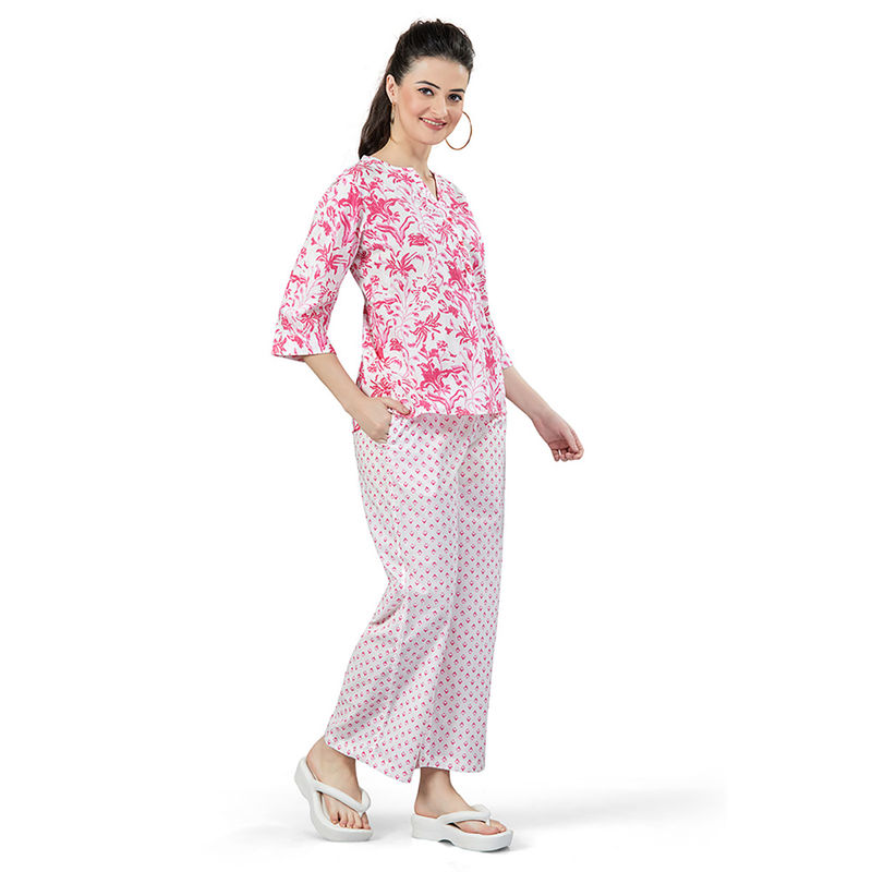 July Nightwear White Cotton Top - Pyjama Women-Wpc669 (Set of 2) (XL)