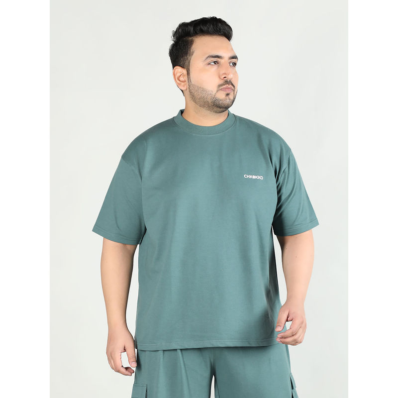 Chkokko Men Loose Fit Half Sleeve T-Shirt (XL)