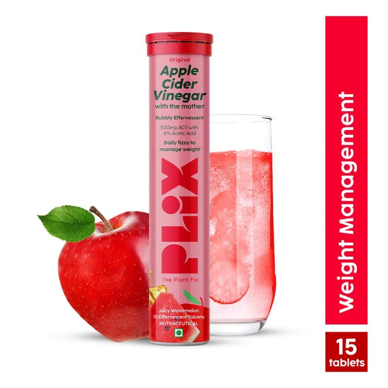 Buy Plix ACV Apple Cider Vinegar Effervescent Tablets For Weight Loss