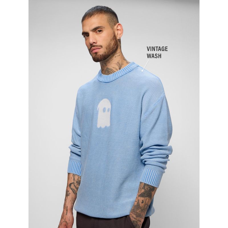 The Souled Store Originals- Mr. Soul Men Oversized Pullover Sweater (XL)