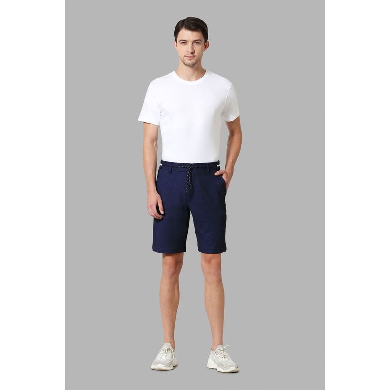 Van Heusen Men Athleisure Breathable & Soft Touch Knit Chino Shorts - Navy (S)