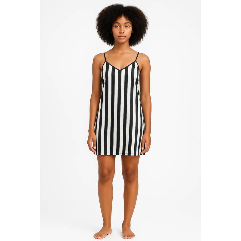 Noite Luxe Monochrome Luxe Slip Dress (XS)