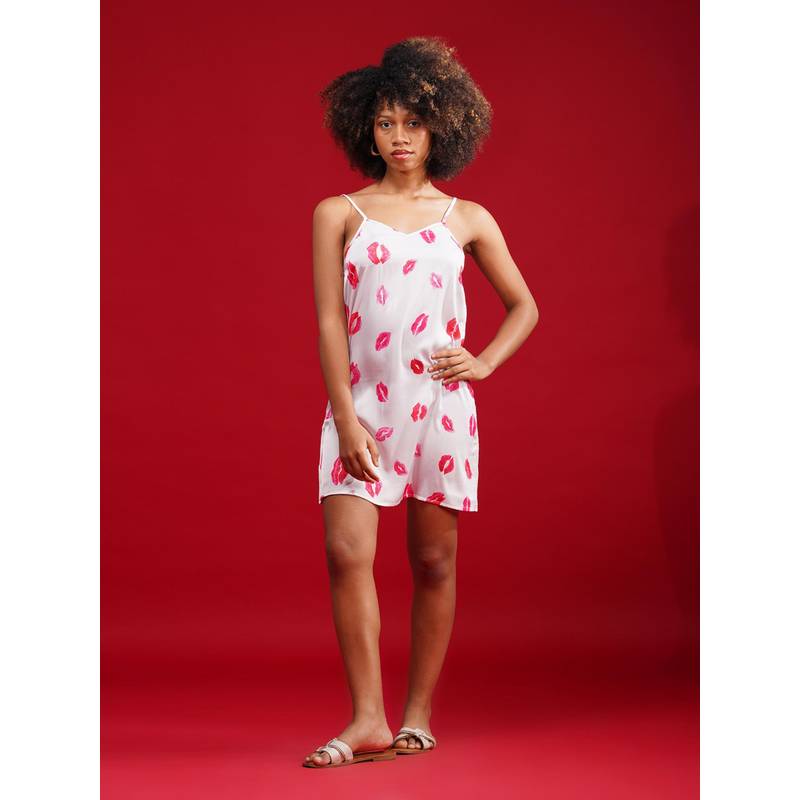 Noite Luxe Kiss Kiss Women Premium Nightdress Elegant Style (XS)