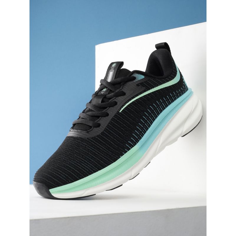 CULT Women Black & Sea Green Flytor Running Shoes (UK 6)