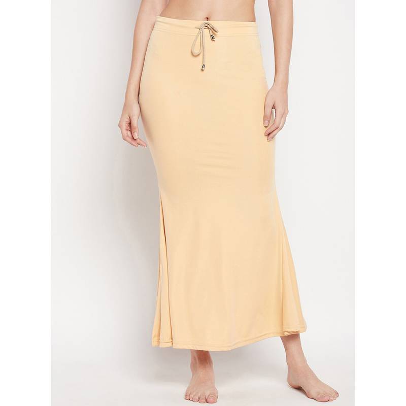 Secrets By Zerokaata Women Nude Solid Mermaid Fit Saree Petticoat (M)