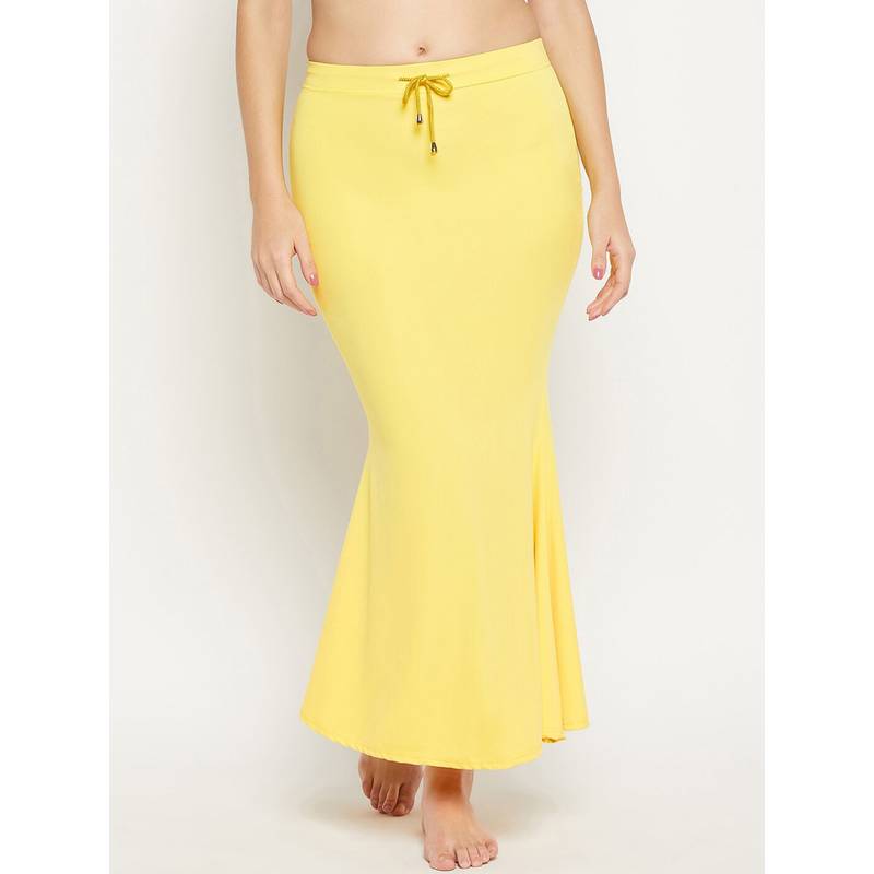 Secrets By ZeroKaata Women Solid Mermaid Fit Saree Petticoat - Yellow (8XL)