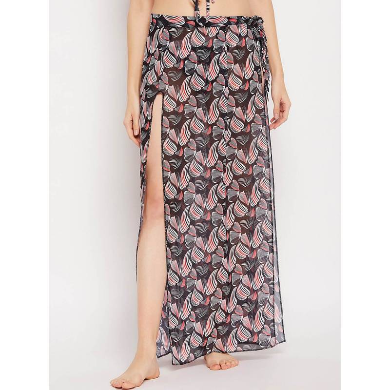 Secrets By ZeroKaata Women Printed Swimwear - Black (XS)