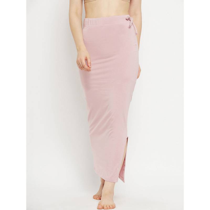 Secrets By ZeroKaata Women Solid Seamless Saree Petticoat - Mauve (M)