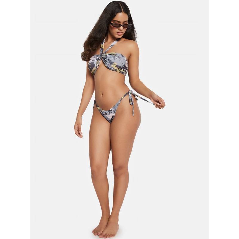 Secrets By ZeroKaata Printed Halter Beachwear Swim Bikini Set (XS)