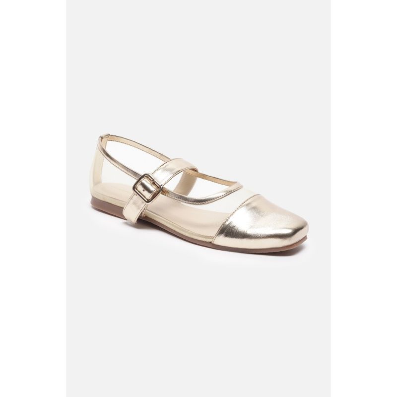 Van Heusen Women Gold Ballerina (UK 5)