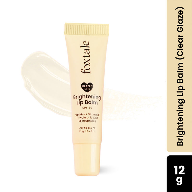 Foxtale Brightening Lip Balm With Peptides, Vitamin C & Hyaluronic Acid - Clear Glaze