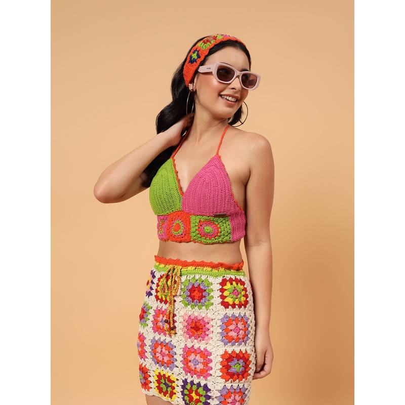 Velvery Crochet Beach Bralette - Multi Color (34)