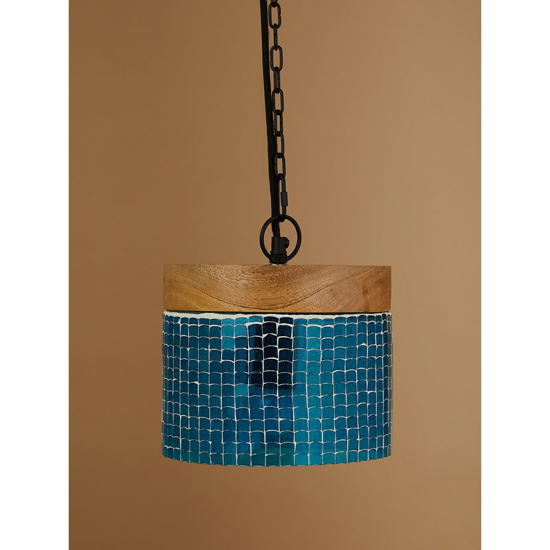 Fabindia Mosaic Pendant Lamp Shorl Blue Buy Fabindia Mosaic Pendant Lamp Shorl Blue Online at