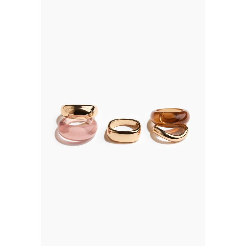 H&M Women Multi-Color 5-Pack Rings (XS/S)