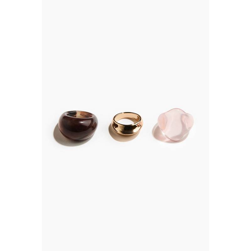 H&M Women Multi-Color 3-Pack Rings (XS/S)