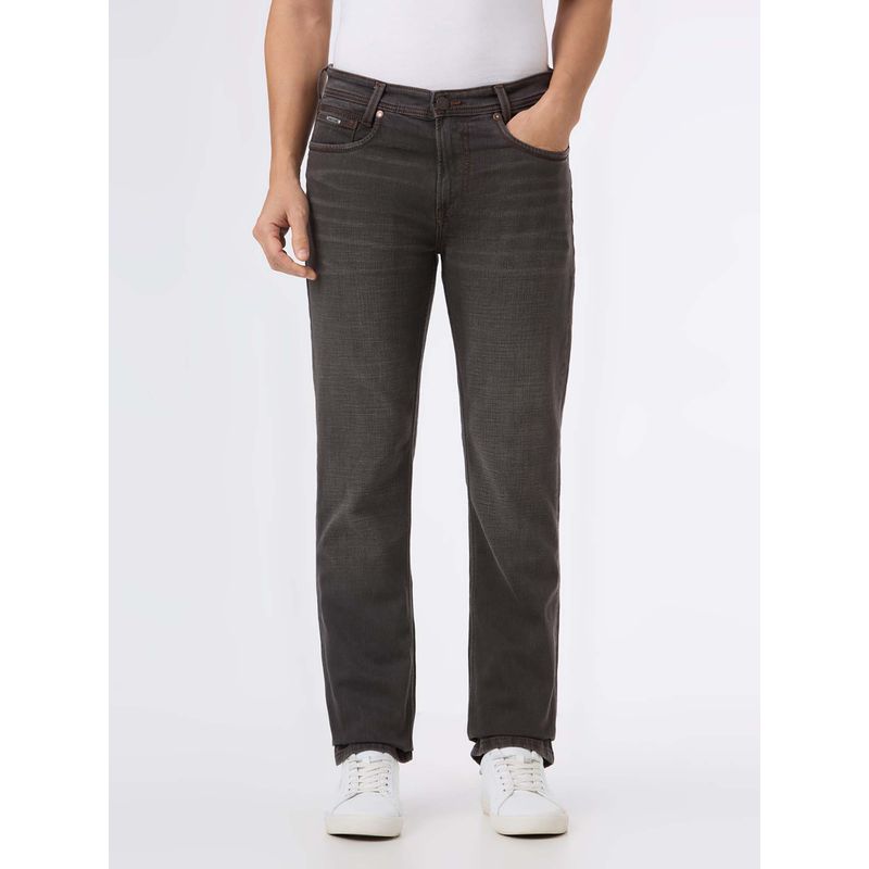 Pepe Jeans Men Grey Mid Rise Straight Fit Jeans (32)