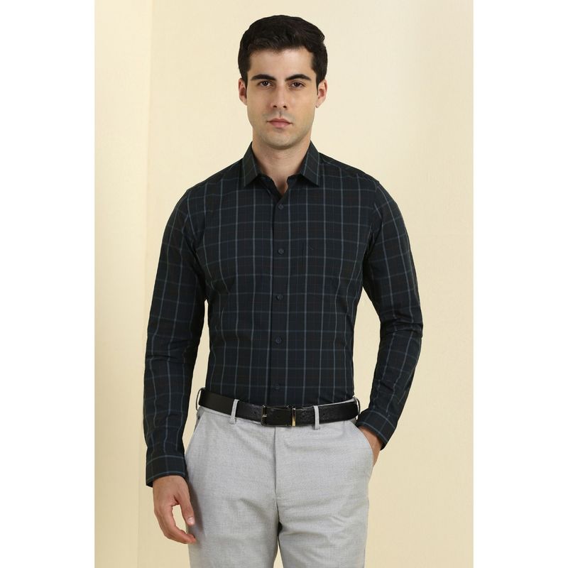 Allen Solly Men Black Checks Full Sleeves Shirt (38)