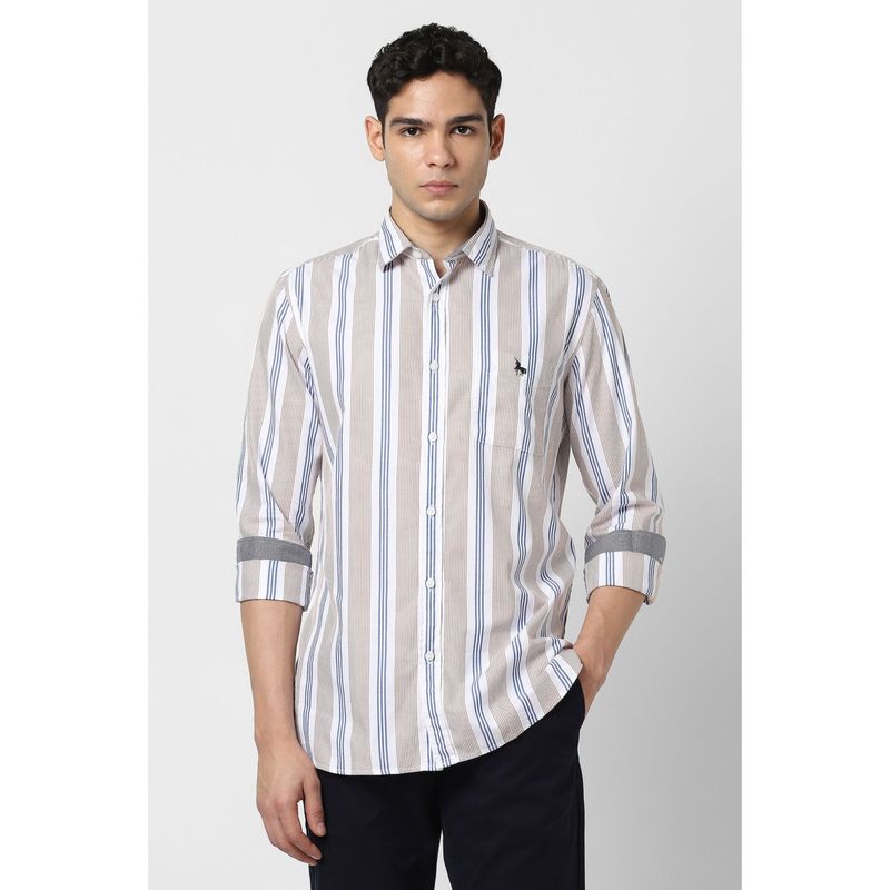 Van Heusen Men Multi-Color Stripes Full Sleeves Shirt (39)