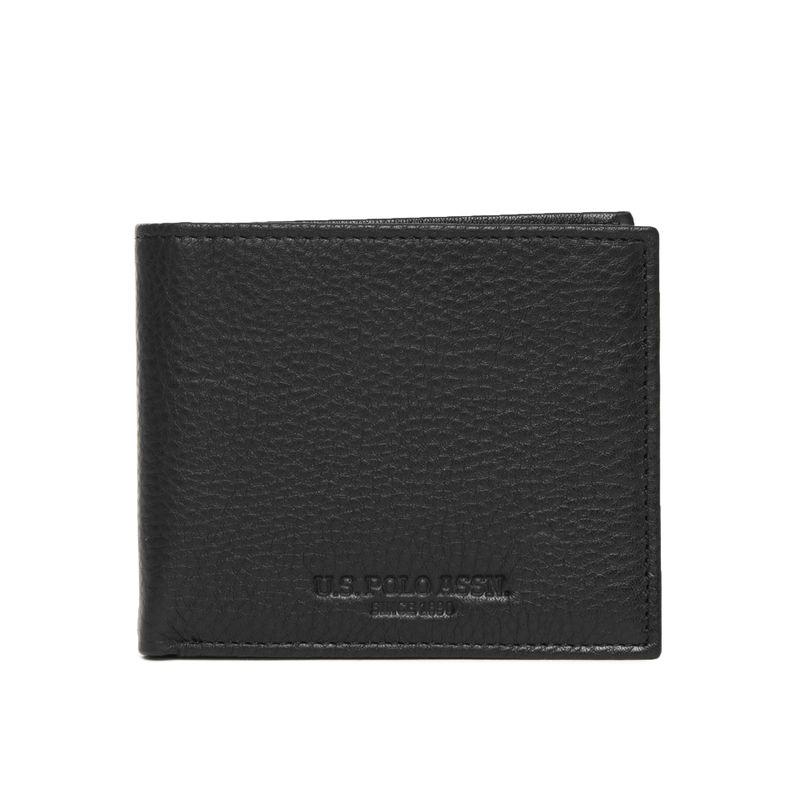 Office bifold wallet in grained leather main image 1