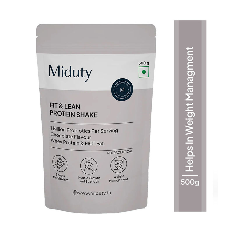 Miduty Fit & Lean Protein Shake Whey Protein Isolate Weight Loss Muscle Recovery Chocolate