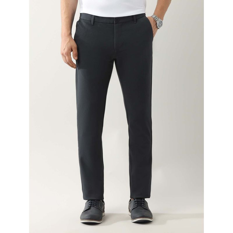 Arrow Sports Men Grey Solid Autoflex Twill Trouser (32)