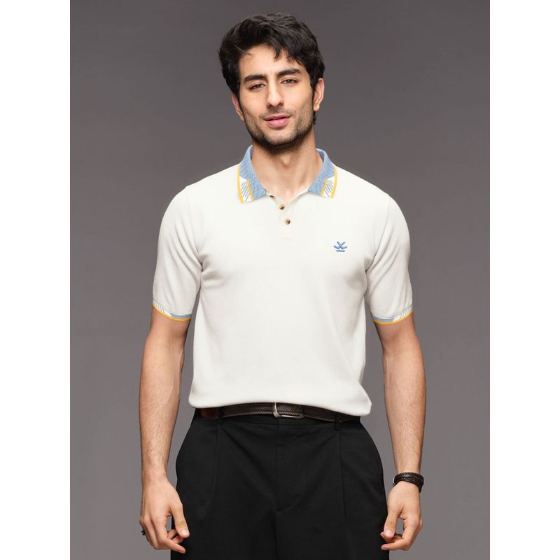 WROGN Polo T-Shirt With Contrast Collar Yellow (L)
