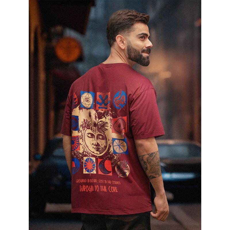 WROGN Zen Back T-Shirt Maroon (S)