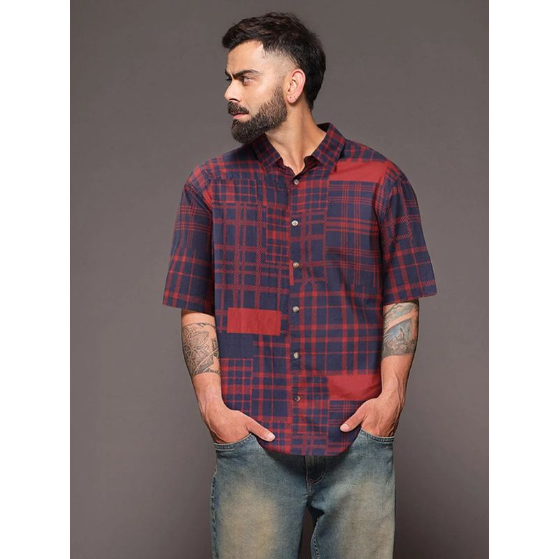 WROGN Checks Printed Aop Shirt - Red (M)