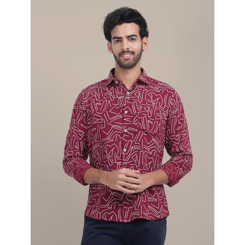 AM SWAN Slim Fit Rayon Shirt (38)