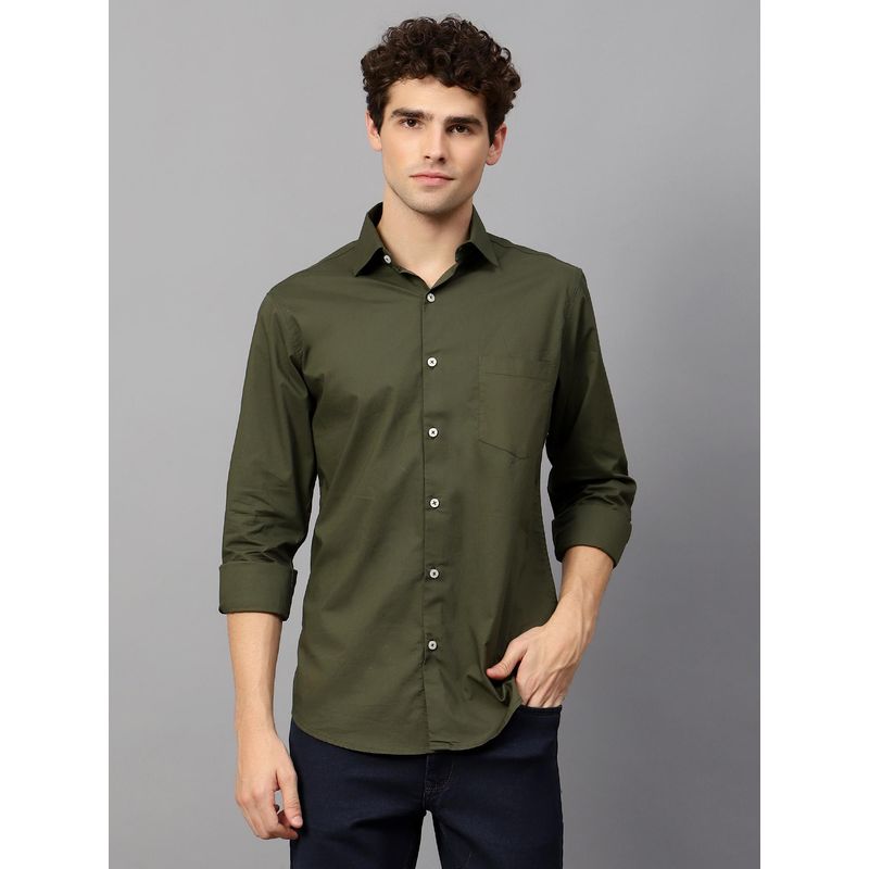 AM SWAN Olive Green Shirt for Men (S)